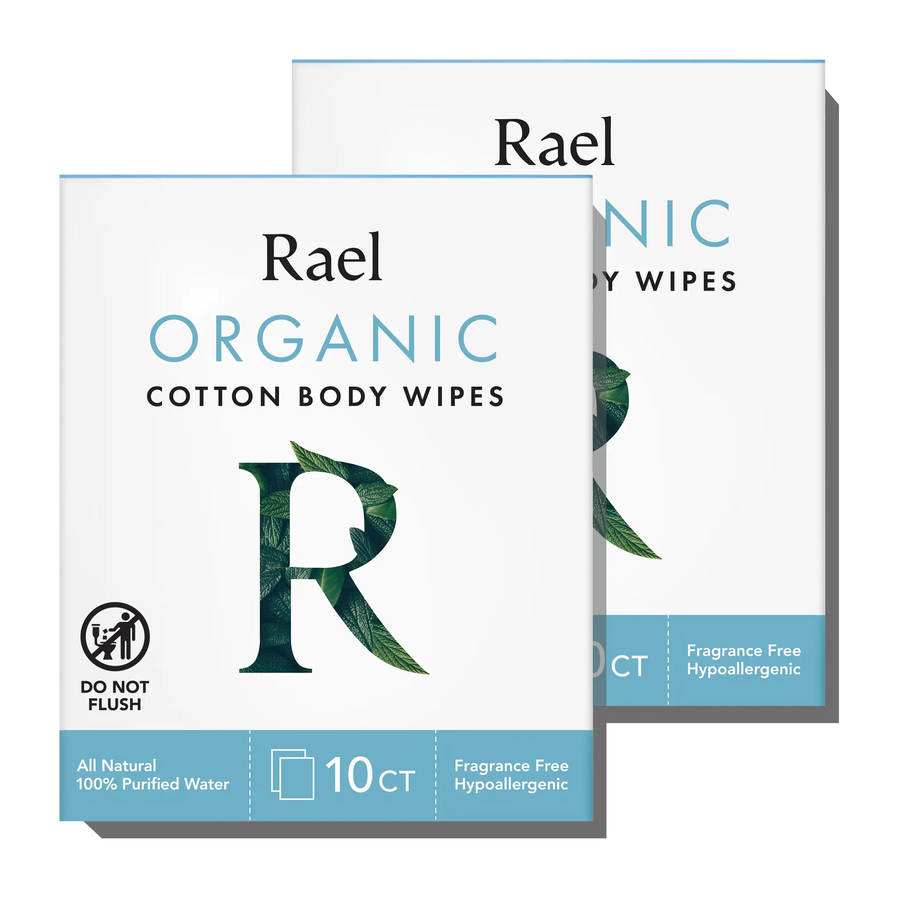 Organic Cotton Body Wipes - 2 Pack 4vv